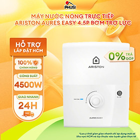 Mua AURES EASY 4.5P Máy nước nóng trực tiếp Ariston AURES EASY 4.5P Bơm trợ lực  Cầu dao chống rò điện ELCB  Vỏ chống thấm  Hàng Chính Hãng 