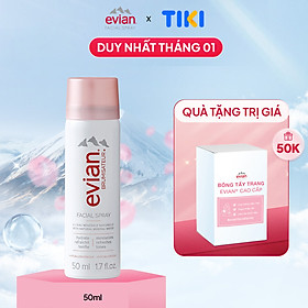 Xịt khoáng cấp ẩm và làm dịu da Evian Brumisateur  50ml