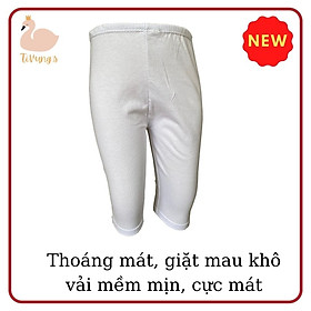 Quần dài trẻ em sơ sinh - màu trắng, thun 100% Cotton mềm mịn, thoáng mát - Shop TiVung chuyên quần áo trẻ em