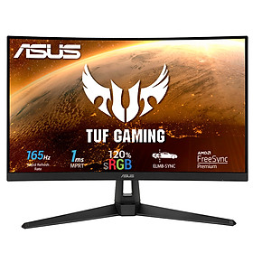 Màn Hình Cong Chuyên Game TUF Gaming VG27VH1B 27 inch Full HD (1920x1080) 165Hz/ 1ms/ Adaptive-sync/ FreeSync Premium/ Công nghệ Extreme Low Motion Blur - Hàng Chính Hãng