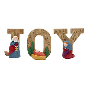 3x Christmas Nativity Scene Ornaments Christian Ornaments for Fireplace Home