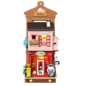 [Bản tiếng Anh] Nhà búp bê bằng gỗ Treo tường tự lắp ráp Love Post Office DIY- Quà tặng sinh nhật giáng sinh trang trí nhà cửa