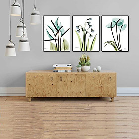 Mua   Tranh nghệ thuật   Bộ 3 tranh canvas treo tường trang trí phòng khách phòng ăn  phòng ngủ TT-384
