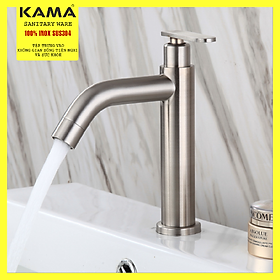 Mua Vòi Chậu Rửa Mặt Lavabo KAMA VC11L  Một Đường Nước Lạnh Inox 304  Phù Hợp Với Mọi Lavabo Rửa Mặt  Rửa Tay - Hàng Chính Hãng