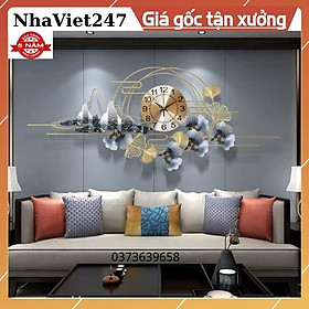 Mua Đồng Hồ Treo Tường Đẹp-mẫu 2345-Hoa Xám vật treo tường-Thân Kim Loại Mạ Qùa Tặng Đẹp Giá Rẻ-Ý Nghĩa-Bảo Hành 5 Năm