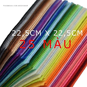 COMBO 2 (25 màu) vải nỉ cứng , vải dạ làm đồ thủ công
