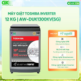Máy giặt Toshiba Inverter 12 Kg AW-DUK1300KV(SG) - Hàng chính hãng (chỉ giao HCM)