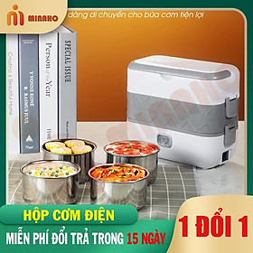 Cặp Lồng Cắm Điện Ủ Cơm Cao Cấp Minaho - Cà Mèn Đựng Cơm Cắm Điện Văn Phòng