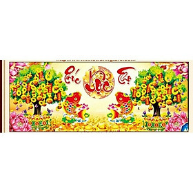 Mua Tranh đính đá PHÚC LỘC THỌ (120×50cm) YN2045 chưa đính