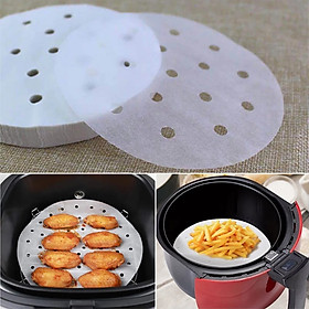 Mua Combo 100 Tờ Giấy Nến Nồi Chiên 23cm Đục Lỗ Dùng Hấp Nướng - Thấm Dầu Mỡ - An Toàn Cho Sức Khỏe