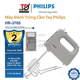 Máy Đánh Trứng Philips HR3705 - Công Suất 300W - Hàng Chính Hãng