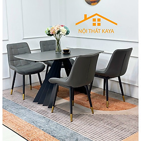 Mua Bộ Bàn Mặt Đá Ceramic Chân Neva – 4 Ghế Nhập Khẩu KY-GH25