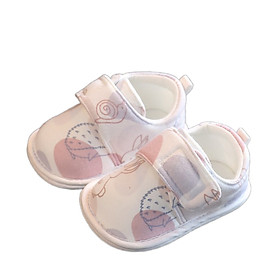 Giày tập đi cho bé có đế trống trượt, dép vải quai hậu nhẹ nhàng mềm mại cho trẻ sơ sinh đến 1 tuổi - GSS04