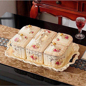 Mua KHAY ĐỰNG MỨT TẾT BẰNG SỨ XƯƠNG CAO CẤP HOA HỒNG DÂY - VD33