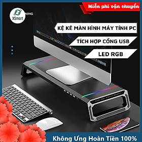 Mua Kệ Để Màn Hình Máy Tính  Latop Để Bàn Cao Cấp T1 LED Rgb 9 Chế Độ Tích Hợp Cổng USB Đa Năng  Thích Hợp Decor Trang Trí Bàn Làm Việc  Chống Nước Tốt-Hàng Chính Hãng