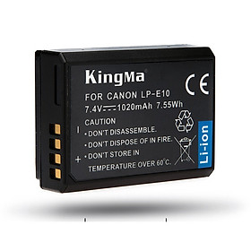 Pin sạc Ver 3 Kingma cho Canon LP-E10 (Sạc Type C siêu nhanh), Hàng chính hãng