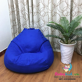 Mua Vỏ+lót bọc ghế lười hạt xốp  vỏ da lộn đơn màu  4 size  lót dù  không xốp