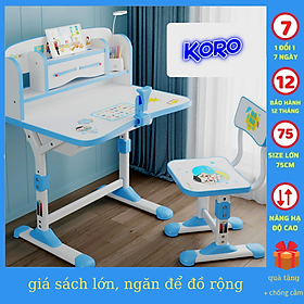 Mua Bộ bàn học sinh D1 có giá sách chống gù chống cận  bàn học thông minh kèm kệ sách phù hợp cho học sinh tiểu học