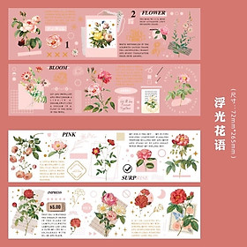 Hình ảnh Set 4 Dây stickers giấy/PET trang trí kiểu cổ điển vintage DiY