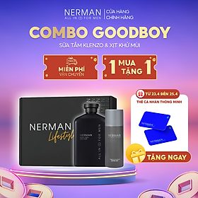 Combo Badboy Nerman - Sữa tắm gội 3in1 hương nước hoa cao cấp 350ml & Gel vệ sinh nam 100ml & Nước hoa khử mùi 100ml