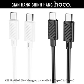 Dây sạc nhanh Type C 60W Hoco X88 1m, cáp sạc dẻo cho android Type C to Type C hàng chính hãng Hoco Mall