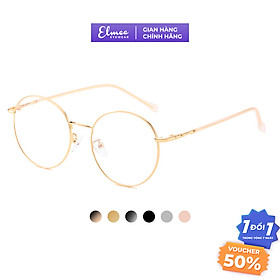 Gọng kính cận mắt tròn Elmee E2887 - kính mắt to dành cho cả nam và nữ, có cắt mắt cận