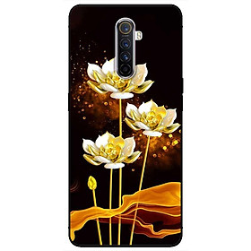 Ốp lưng dành cho Realme X2 Pro mẫu Sen Trắng Vàng
