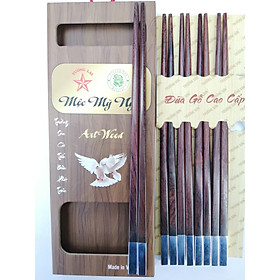 Mua Đũa Gỗ Cẩm Lai Ghép Nhôm Đầu Dài (10 Đôi / Hộp) - Đồ Gỗ Nhà Bếp Thương Hiệu Trường Sơn
