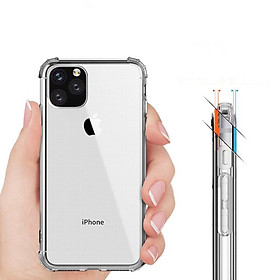 Ốp lưng silicon dẻo chống sốc 4 góc cho iPhone 11 Pro 5.8 (trong suốt) - Hàng nhập khẩu