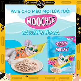Pate Moochie CAT Thơm Ngon Cho Mèo Mọi Lứa Tuổi (Thái Lan) - Jelly Cá ngừ & Gà