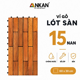 Mua Vỉ Lót Sàn Ban Công Loại Dài 60cm Màu Vàng Thương Hiệu ANKAN Dùng Để Lót Ban Công Sân Vườn Sân Thượng Hành Lang Văn Phòng (1 Vỉ)