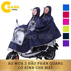 Mua Áo Mưa Hai Đầu Phản Quang Có Kính Che Mặt Cao Cấp