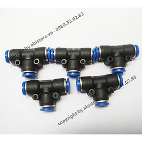 Mua COMBO 5 NỐI HƠI NHANH  NỐI ỐNG PHUN SƯƠNG CHỮ T  TÊ NỐI NHANH ỐNG 8MM