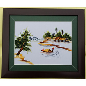 TRANH THÊU TAY PHONG CẢNH QUÊ HƯƠNG
