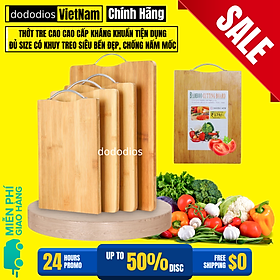 Mua Thớt Tre Cao Cao Cấp Kháng Khuẩn Tiện Dụng - Thớt Gỗ Tre Kháng Khuẩn Đủ Size CÓ KHUY TREO Siêu Bền Đẹp  Chống Nấm Mốc - Hàng chính hãng dododios