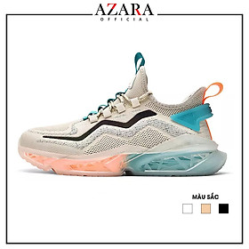 Giày Thể Thao Nam AZARA- Sneaker Màu Trắng - Đen - Kaki, Dáng Thể Thao Dễ Phối Đồ, Đế Chống Sốc, Êm Chân - G5230