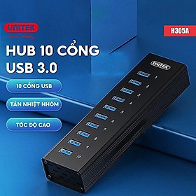 Mua BỘ CHIA HUB USB 3.0 10 PORT TỐC ĐỘ 5 GBPS NGUỒN 5V4A UNITEK H305A - HÀNG CHÍNH HÃNG