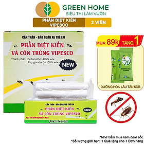 Mua Phấn Diệt Kiến Và Côn Trùng Vipesco  GreenHome  Hộp 2 Viên  Diệt Trừ Kiến  Gián  Rận  Rệp  Bọ Chét