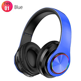 Bluetooth 5.0 Không Dây Tai Nghe Gấp Di Động Thể Thao Tai Nghe Điện Thoại Thông Minh Máy Tính MP3 Tai Nghe Đèn Phát Sáng Cho Samsung Xiaomi - one
