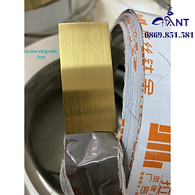 Mua Nẹp lạp là inox 30mm màu vàng xước  nẹp la inox 3cm  nẹp trang trí  nẹp chạy trần nhà  giá 1m