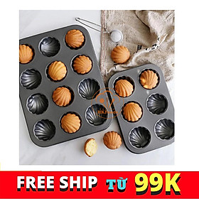 Mua Khuôn Nướng Bánh Chống Dính 12 Vỏ Sò