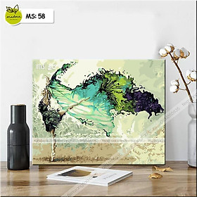 Mua Tranh tô màu 40x50cm có khung Múa ba lê đơn T58