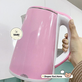Mua Bình đun siêu tốc 2 5L - Ấm đun nước sôi cao cấp Thái JL 2 lớp chống nóng chống giật mẫu mới màu xanh pastel cực xinh