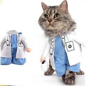 Bộ quần áo đáng yêu cosplay bác sĩ cho chó - mèo - thú cưng