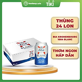 Thùng 24 Lon Bia Kronenbourg 1664 Blanc - Lon 330ml