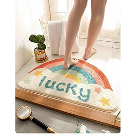 Mua Thảm size to dệt len mẫu lucky chống trơn thấm nước