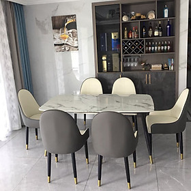 Mua Bộ bàn ăn mặt đá cẩm thạch kết hợp ghế Monet
