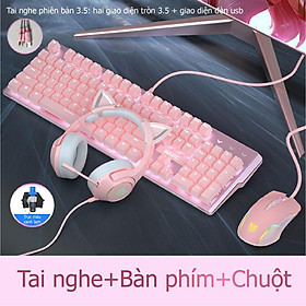 Mua Bàn phím chơi game LED Chuột Máy Tính  tai nghe mèo Bộ Bàn Phím Gaming có dây  Hàng chính hãng