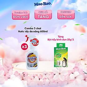 Combo 03 chai Nước Tẩy Đa Năng Mao Bao 600ml