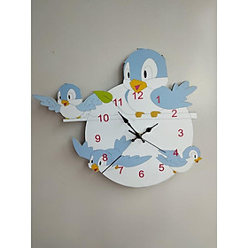 Đồng hồ treo tường hình đàn chim cho trẻ em